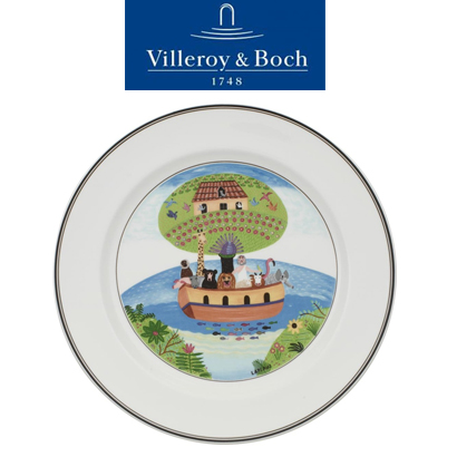 [해외][Villeroy&amp;Boch] 빌레로이앤보흐 Design Naif Dinner Plate No.2 Noah&#039;s Ark 디자인나이프 (27cm) (4pcs)