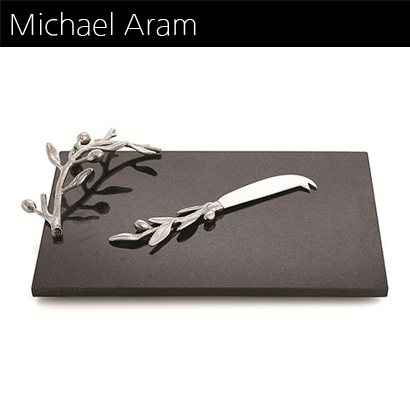 [해외][Michael Aram]Olive BranchCheese Board with Knife12.5&quot; x 8.5&quot; (board)8&quot; (knife)