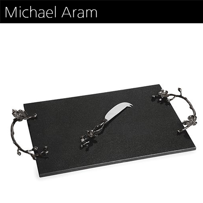 [해외][Michael Aram]Black OrchidCheese Board with Knife18.5&quot;