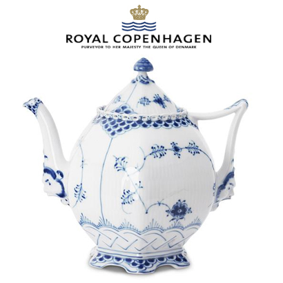 [해외] 로얄코펜하겐 Blue Fluted Full Lace Tea pot,4.25 Cups