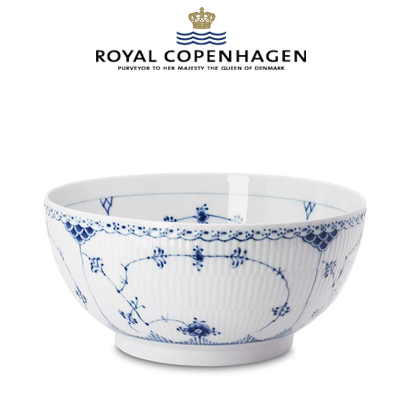 [해외] 로얄코펜하겐 Blue Fluted Half Lace Large Round bowl, (3.25Qt)