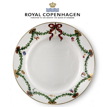 [해외] 로얄코펜하겐 Star Fluted Christmas Dinner Plate 2pc