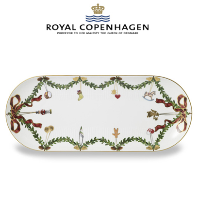 [해외] 로얄코펜하겐 Star Fluted Christmas Oval Serving Platter 15.5 inch