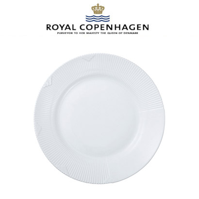 [해외] 로얄코펜하겐 White Elements Dinner Plate, 10.75 inch 4pcs