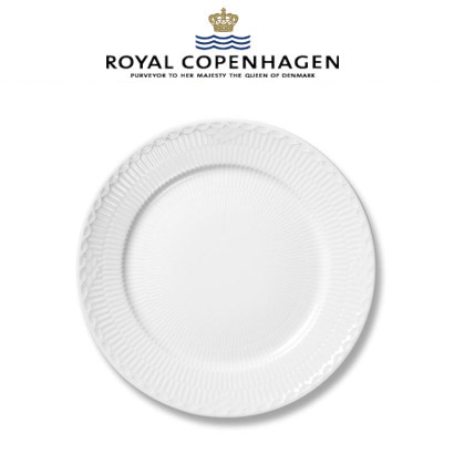 [해외] 로얄코펜하겐 White Fluted Half Lace Dinner Plate,10.75 inch 4pcs