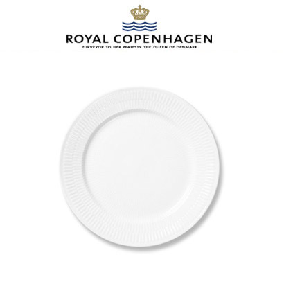 [해외] 로얄코펜하겐 White Fluted Lunch/Salad Plate 8.75 inch 4pcs