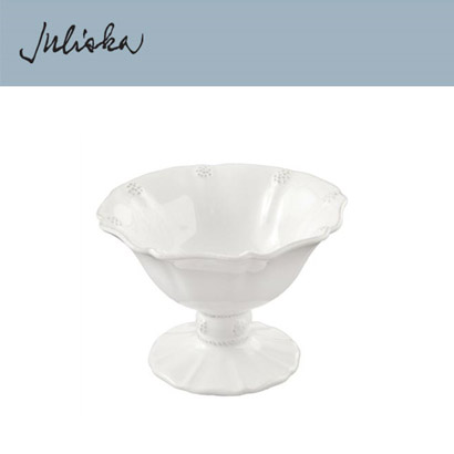Juliska 베리 앤 스레드 Berry &amp; Thread Footed Compote - Whitewash (1pc) 5 1/2 in (14*13cm) 관부가세 포함