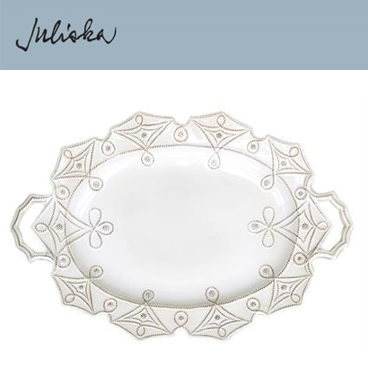 Juliska 자뎅드몬드 Jardins du Monde Platter 25 in (1pc) 25 in (64*43cm) 관부가세 포함