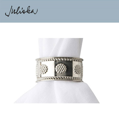 Juliska 베리 앤 스레드 Berry &amp; Thread Napkin Ring - Bright Satin (1pc) 2.75x 1in (7*3cm) 관부가세 포함