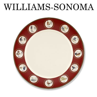 [해외][윌리엄 소노마] 12 Days of Christmas Dinner Plates, Set of 4