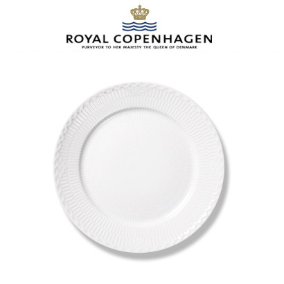 [해외] 로얄코펜하겐 White Fluted Half Lace Luncheon Plate,9.75 inch (2pc)
