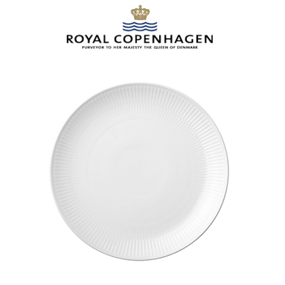 [해외] 로얄코펜하겐 White Fluted Dinner plate coupe ,10.75inch (4pc)