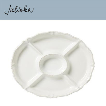 Juliska 베리 앤 스레드 Berry &amp; Thread Crudit? Platter - Whitewash (1pc) 15 1/4 in (39*31cm) 관부가세 포함