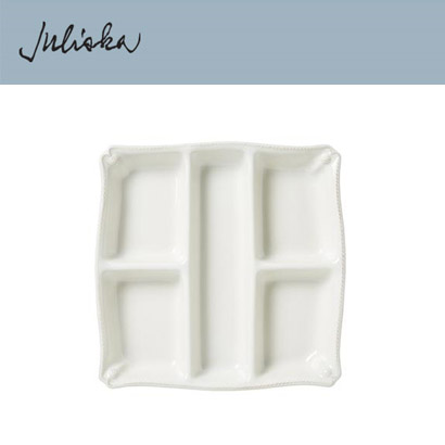 Juliska 베리 앤 스레드 Berry &amp; Thread Platter - Whitewash (1pc) 12 1/2 in (32*32cm) 관부가세 포함