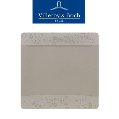 [해외][Villeroy&amp;Boch] 빌레로이앤보흐 Modern Grace Grey Buffet Plate 13 3/4 x 13 3/4 in (35*35cm)