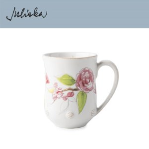Juliska 베리 앤 스레드 Berry &amp; Thread Floral Sketch Mug - Camellia (4pc) 12 oz (0.35L) 관부가세 포함