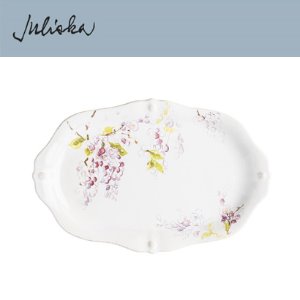 Juliska 베리 앤 스레드 Berry &amp; Thread Floral Sketch Platter - Wisteria (1pc) 16 in (41*25cm) 관부가세 포함