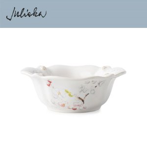 Juliska 베리 앤 스레드 Berry &amp; Thread Floral Sketch Cereal Bowl - Cherry Blossom (1pc) (지름 7 *높이 3) in (18*8cm) 관부가세 포함