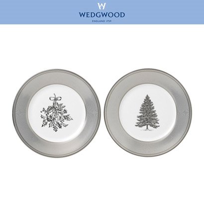 [해외] 웨지우드 윈터화이트 Winter White 20cm Plate, Set of Two (1set / 2pc) 관부가세/배송비포함