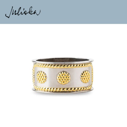Juliska 베리 앤 스레드 Berry &amp; Thread Napkin Ring - Bright Satin/Gold (1pc) 2.75x 1in (7*3cm) 관부가세 포함