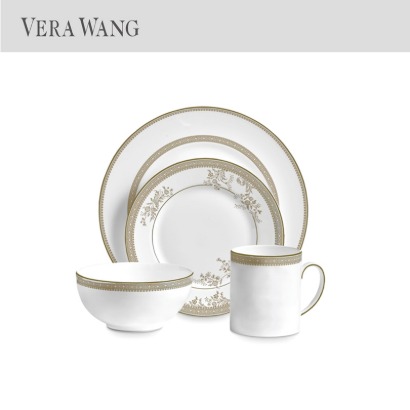 [해외] 웨지우드 베라왕 레이스 골드 Vera Wang Lace Gold 4-Piece Place Setting (2인조 / 8pc) 관부가세/배송비포함 미국발송 정품/중국발송 짝통상품아님