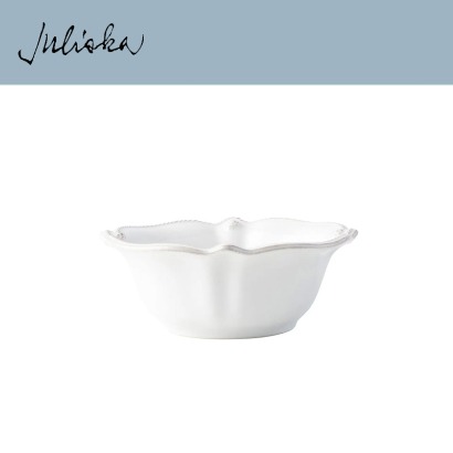 Juliska 베리 앤 스레드 Berry &amp; Thread Scallop Cereal Bowl - Whitewash (2pc) (지름 7 *높이 3) in (18*8cm) 관부가세 포함