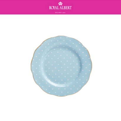 [해외] 로얄알버트 폴카 블루 Polka Blue Vintage Salad Plate (1pc) 20cm 관부가세 포함