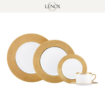 [해외][Lenox] 레녹스 Marchesa Mandarin Gold 2인용 10pc 세트 대/중/소접시,컵/컵받침 (각 2pc) 관세포함/무료배송