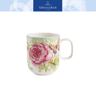 [해외][Villeroy&amp;Boch] 빌레로이앤보흐 Rose Cottage Mug : Green 11.75 oz (4pcs) (0.35L)