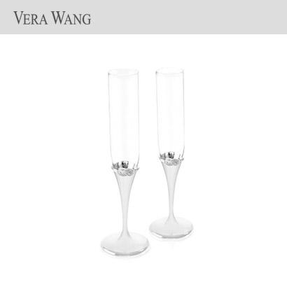 [해외][Wedgwood] 웨지우드 베라왕 인피니티 Vera Wang Infinity Toasting Flute, Pair (1set / 2pc) 관부가세/배송비포함
