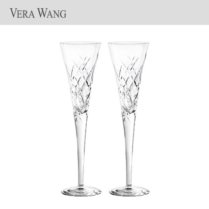 [해외][베라왕][Vera Wang] Duchesse EncoreSet of 2 Clear Toasting Flutes