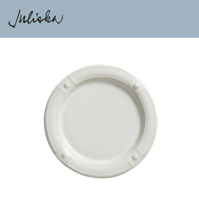 Juliska 베리 앤 스레드 Berry &amp; Thread French Panel Dessert/Salad Plate - Whitewash (4pc) 9 in (23cm) 관부가세 포함