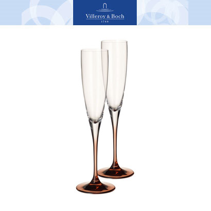 [해외][Villeroy&amp;Boch] 빌레로이앤보흐 Manufacture Glass Flute Champagne : Set of 2 10.5 in