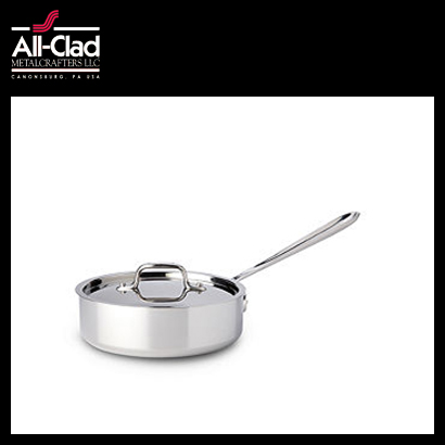 [해외][All-Clad] 올 클래드 Stainless Steel Covered Saute Pan, 2 Qt.