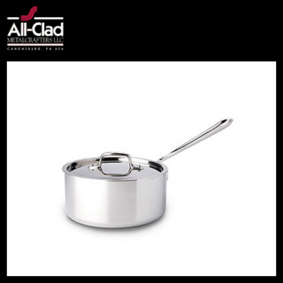 [해외][All-Clad] 올 클래드 Stainless Steel Covered Saucepan, 3 Qt.