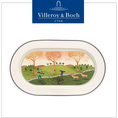 [해외][Villeroy&amp;Boch] 빌레로이앤보흐 Design Naif 디자인나이프 Oval Platter (34cm)
