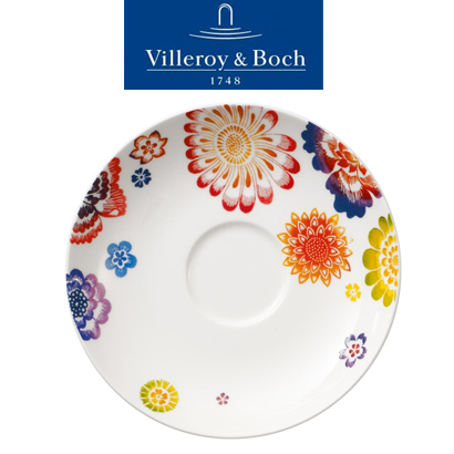 [해외][Villeroy&amp;Boch] 빌레로이앤보흐 Anmut Bloom Tea Cup Saucer 6 in (2pcs) (15cm)
