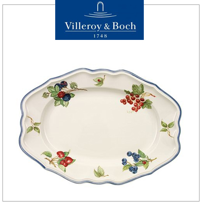 [해외][Villeroy&amp;Boch] 빌레로이앤보흐 Cottage Oval Platter, 14.5&quot;