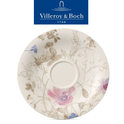 [해외][Villeroy&amp;Boch] 빌레로이앤보흐 Mariefleur Grey Breakfast Cup Saucer (2pcs) (19cm)
