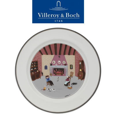 [해외][Villeroy&amp;Boch] 빌레로이앤보흐 Design Naif Dinner Plate No.5 By The Fireside 디자인나이프 (27cm) (2pcs)