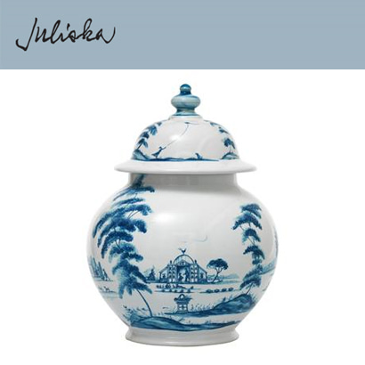 Juliska 컨트리 이스테이트 Country Estate Ginger Jar 10 in. - Delft Blue (1set /2pc) 2.5 quarts 관부가세 포함
