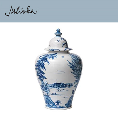 Juliska 컨트리 이스테이트 Country Estate Ginger Jar 17 in. - Delft Blue (1set /2pc) 10 quarts 관부가세 포함