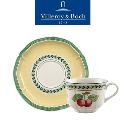 [Villeroy&amp;Boch]빌레로이앤보흐 프렌치가든 French Garden Fleurence Breakfast Cup&amp;Saucer블랙퍼스트 볼&amp;소서(350ml)(4pcs)
